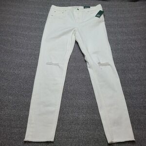 Wild Fable Jeans Womens 14 High Rise Skinny Distressed Knee 32 Waist Denim Pants